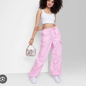 women's low rise parachute pants